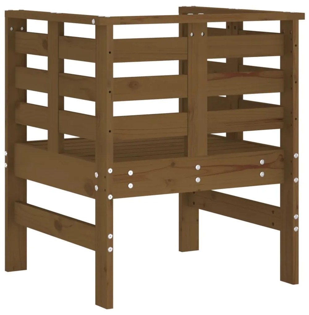 vidaXL Καρέκλες Κήπου 2 τεμ. Μελί 61,5 x 53 x 71 εκ. Μασίφ Ξύλο Πεύκου