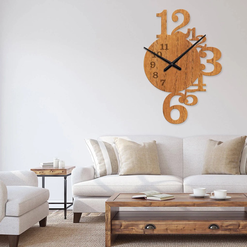 Ρολόι τοίχου  εσωτερικού χώρου ξύλινο clock3 - Clock3-Όρεγκον, 1mx1m