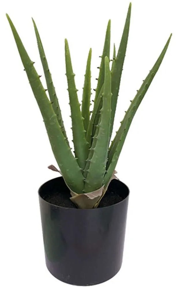 Τεχνητή Αλόη Σε Γλάστρα 04-00-18814 17x36cm Green Marhome Plastic