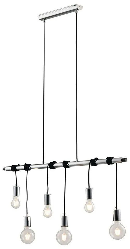 Φωτιστικό Οροφής - Ράγα I-Admiral-S6 Chrome Luce Ambiente Design Metal, Fabric