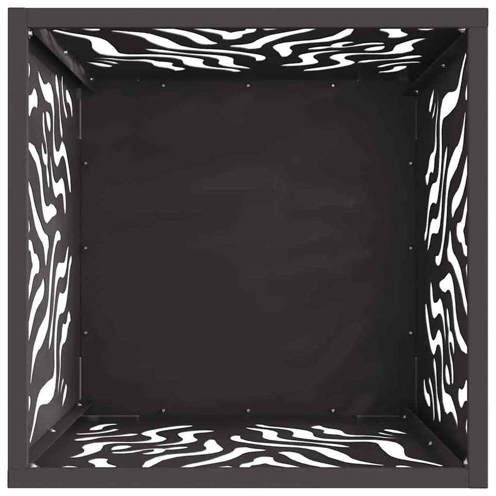 vidaXL Φωτιά Μαύρο 40 x 40 x 40 cm Κρύα έλαση από χάλυβα
