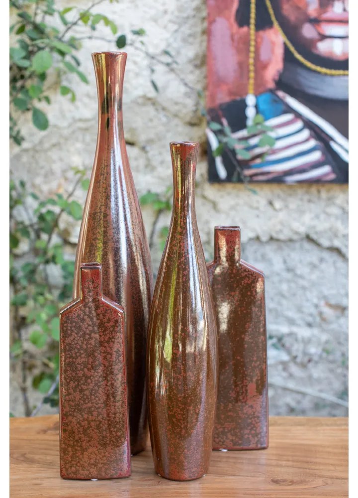 LEI ΒΑΖΟ ΚΕΡΑΜΙΚΟ TERRACOTTA D12xH48cm - 017396 - 017396