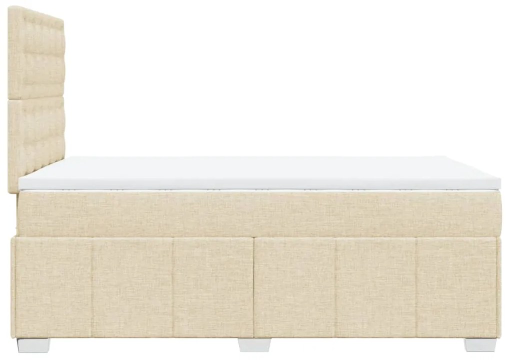 ΚΡΕΒΑΤΙ BOXSPRING ΜΕ ΣΤΡΩΜΑ ΚΡΕΜ 120X200 ΕΚ. ΥΦΑΣΜΑΤΙΝΟ 3291654