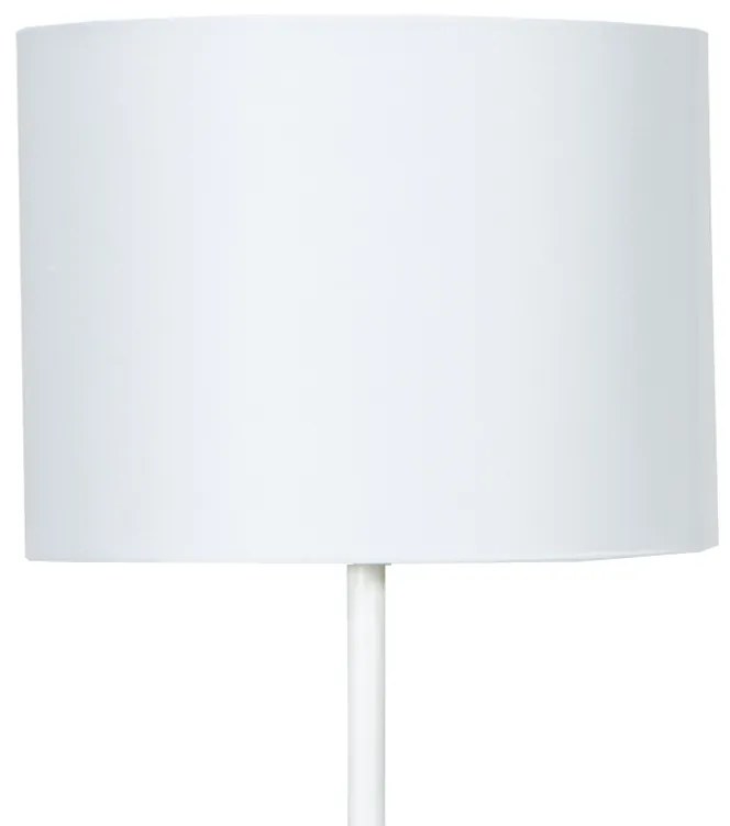 Μεταλλικό φωτιστικό δαπέδου PWL-0005 pakoworld Ε27 με λευκό καπέλο Φ33x149εκ