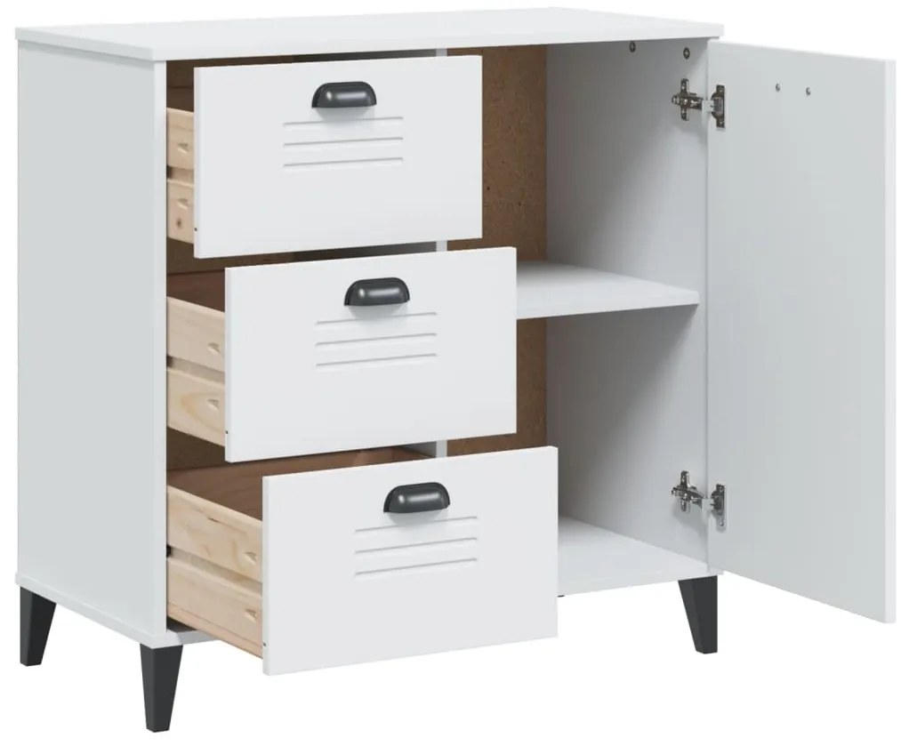 vidaXL Μπουφές VIKEN Λευκός 80 x 40 x 80 εκ. από Επεξεργασμένο Ξύλο