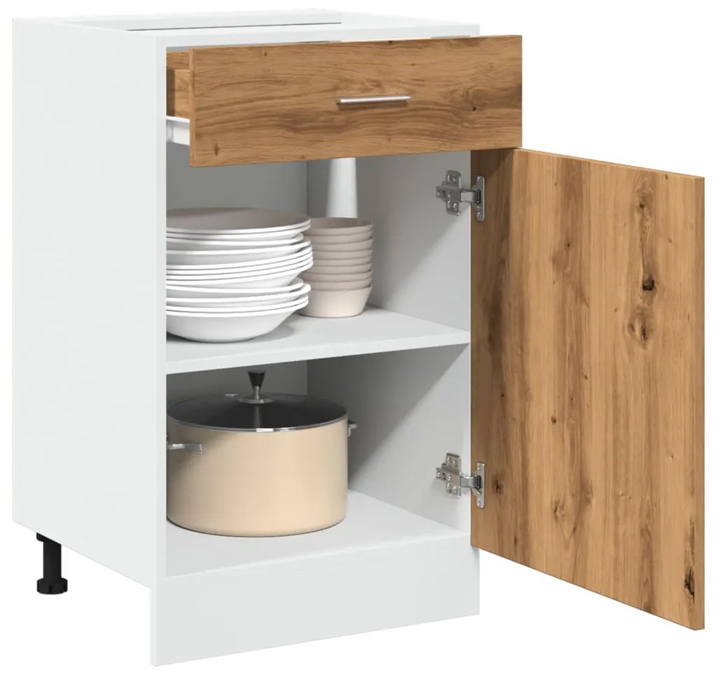 Ντουλάπι με Συρτάρια "Lyon" από Τεχνητό Δρυ 50x46x81,5 εκ. από Τεχνητό Ξύλο