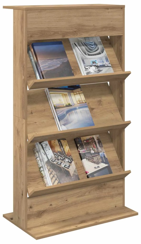 vidaXL Ράφι Περιοδικών με ράφι Artisan Oak 70 x 41 x 126 εκ.