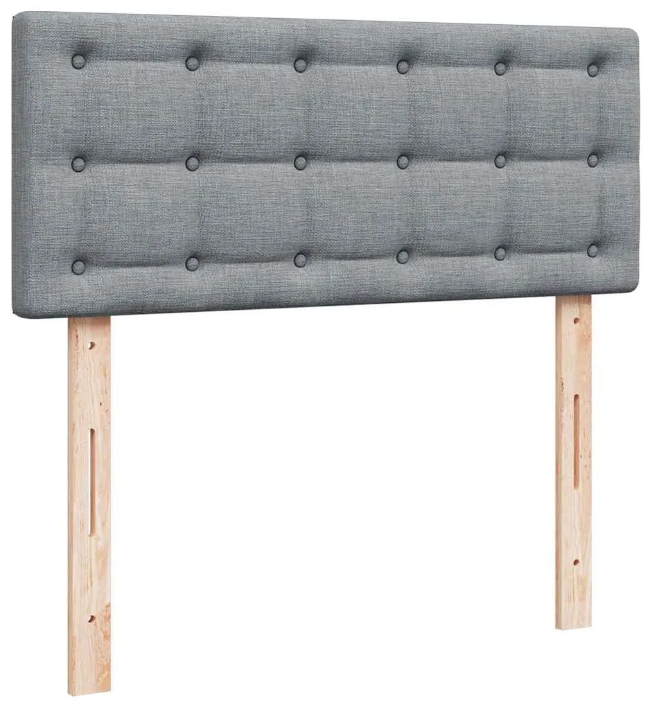 Κρεβάτι Boxspring με Στρώμα Ανοιχτό Γκρι 120x200 εκ. Υφασμάτινο 3287437