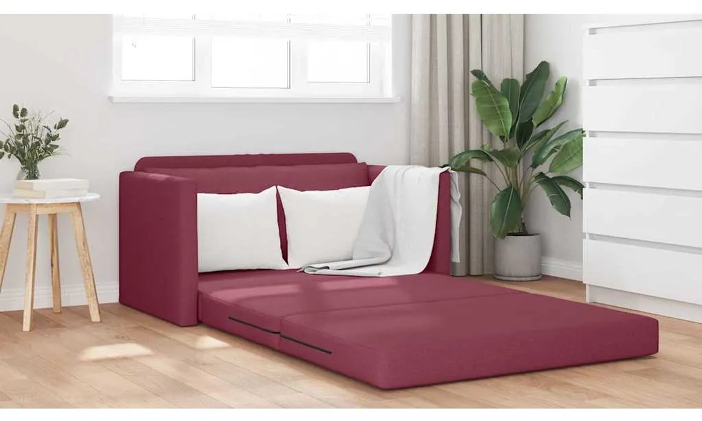 vidaXL Κρεβάτι καναπές Κόκκινο 124 x 71 x 78 εκ ύφασμα