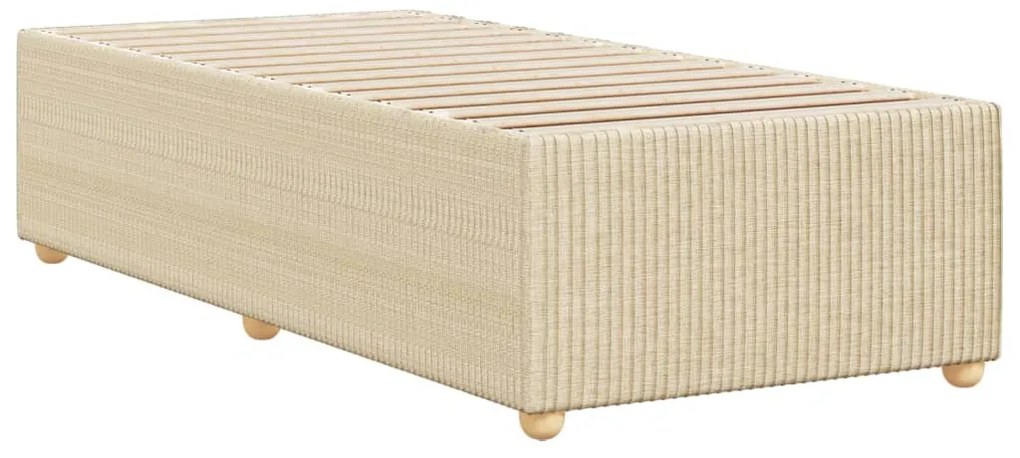 vidaXL Πλαίσιο κρεβατιού χωρίς στρώμα Κρέμα 80x200 cm Ύφασμα