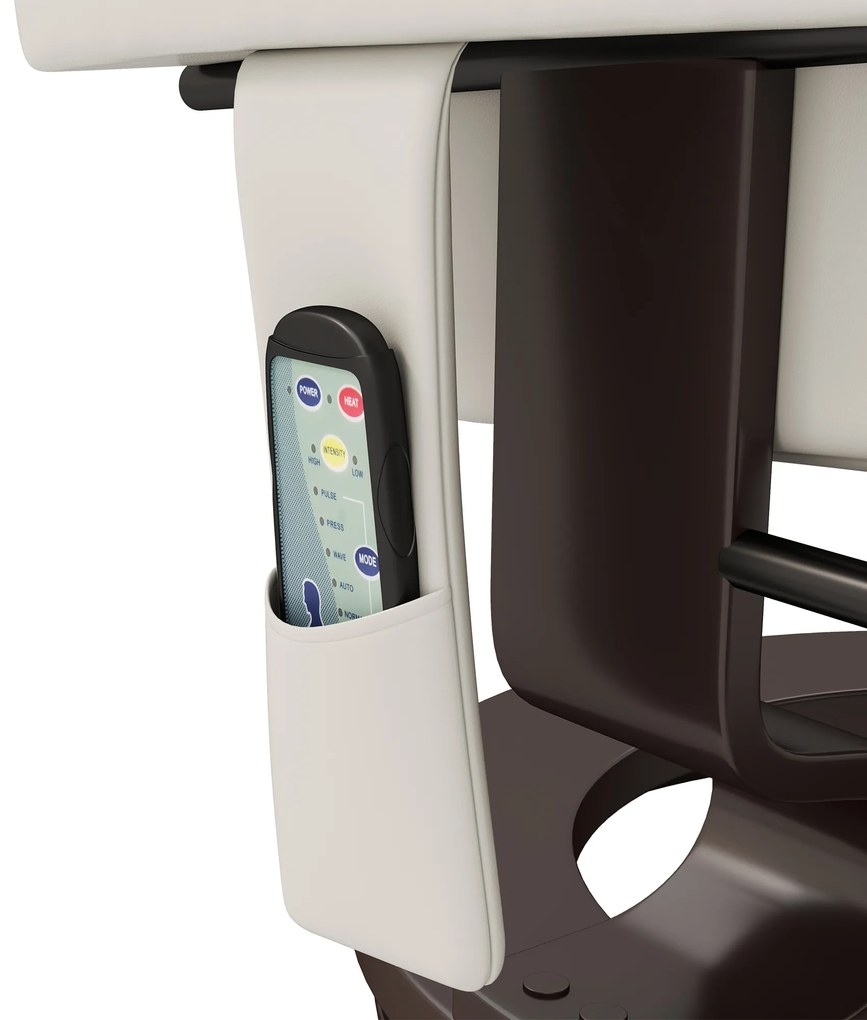 HOMCOM Πολυθρόνα Relax με λειτουργία μασάζ και υποπόδιο, πολυθρόνα ανάκλισης, συνθετικό δέρμα, 79 x 82 x 101 cm, Κρεμ λευκό