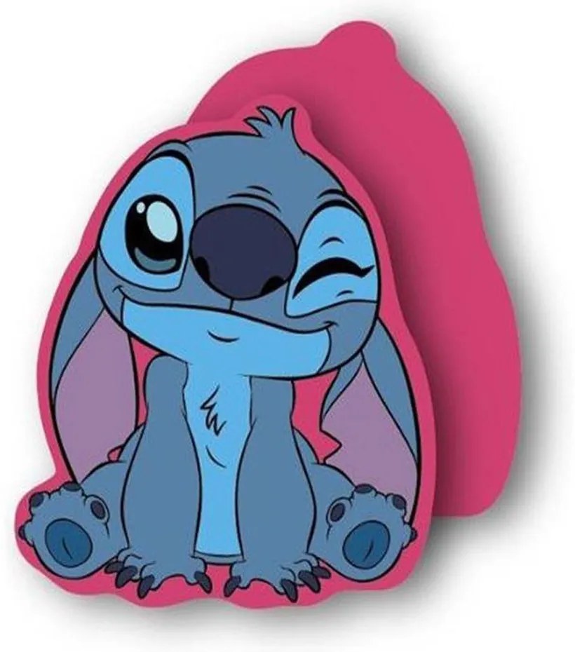 Μαξιλάρι Διακοσμητικό Παιδικό 3D (Με Γέμιση) Disney Home Stitch 191 15cm Fuchsia DimCol 15cm Velboa