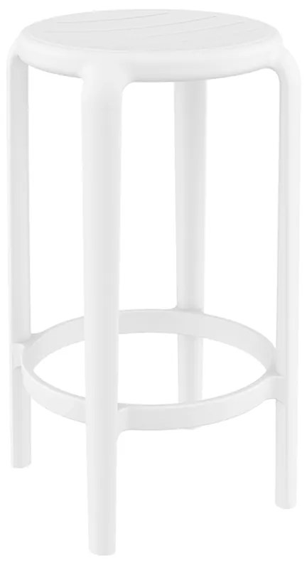 TOM 65εκ. ΣΚΑΜΠΟ WHITE ΠΟΛ/ΝΙΟΥ 36X36X65εκ. SIESTA 36X36X65εκ.