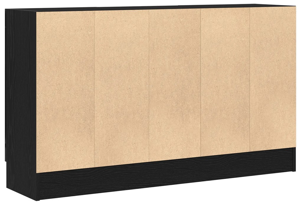 vidaXL Μαύρος Ξύλινος Μπουφές 120x30,5x70 εκ. Επεξεργασμένο Ξύλο