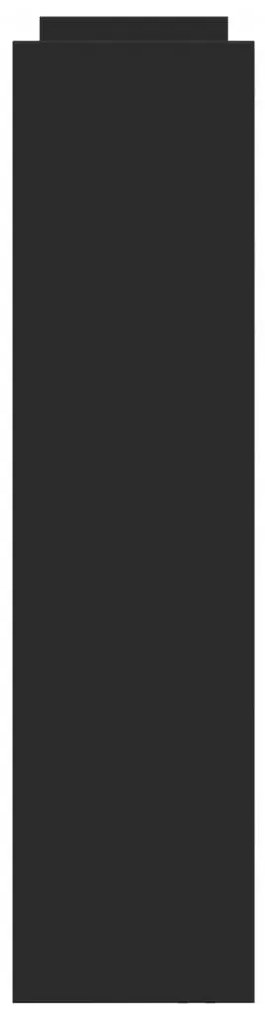 vidaXL Τρόλεϊ Αποθήκευσης Στενό 4 Επιπέδων Μαύρο Επεξεργασμένο Ξύλο