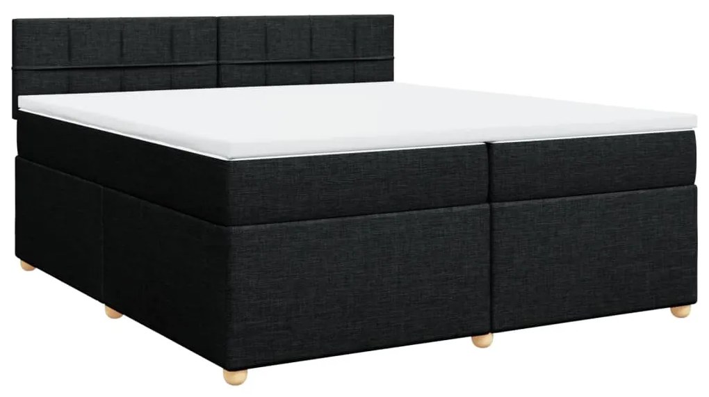 ΚΡΕΒΑΤΙ BOXSPRING ΜΕ ΣΤΡΩΜΑ ΜΑΥΡΟ 200X200 ΕΚ. ΥΦΑΣΜΑΤΙΝΟ 3286789