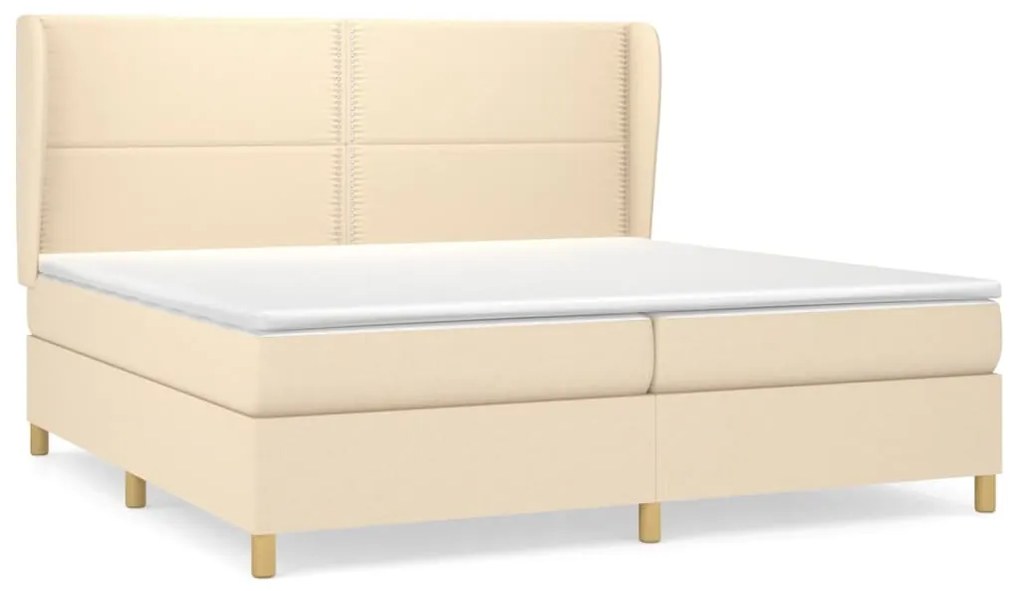 ΚΡΕΒΑΤΙ BOXSPRING ΜΕ ΣΤΡΩΜΑ ΚΡΕΜ 200X200 ΕΚ. ΥΦΑΣΜΑΤΙΝΟ 3128474