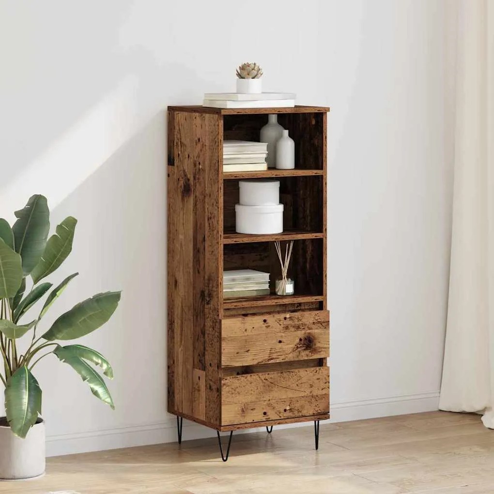 Highboard Παλιό Ξύλο 40 x 36 x 110 εκ. Επεξεργασμένο ξύλο