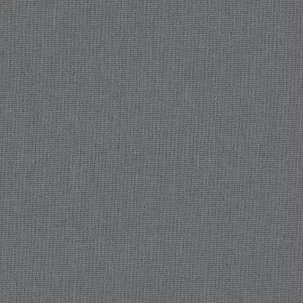 Παρκοκρέβατο Βρεφικό Σκούρο Γκρι από Λινό Ύφασμα με Στρώμα - Γκρι