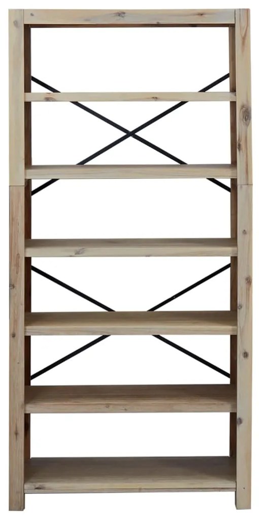 vidaXL Βιβλιοθήκη με 6 Επίπεδα 80x30x170 εκ. Μασίφ Ξύλο Ακακίας