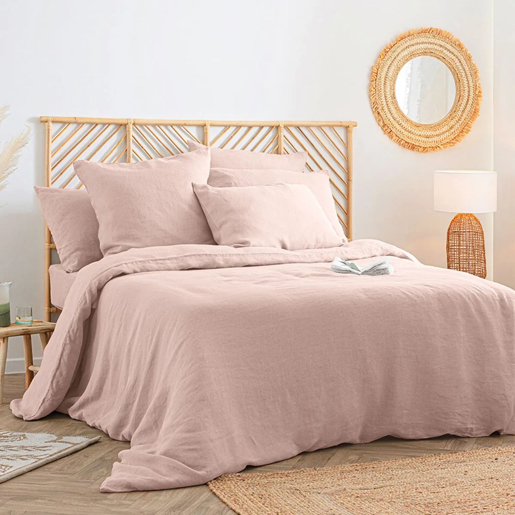 Παπλωματοθήκη Λινή Υπέρδιπλη (220x240) A-S Linah Pink 185295I