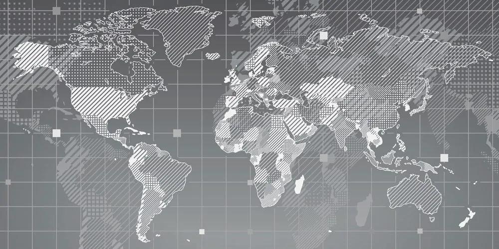 Εικόνα στον παγκόσμιο χάρτη που εκκολάπτεται από φελλό - 120x60  flags
