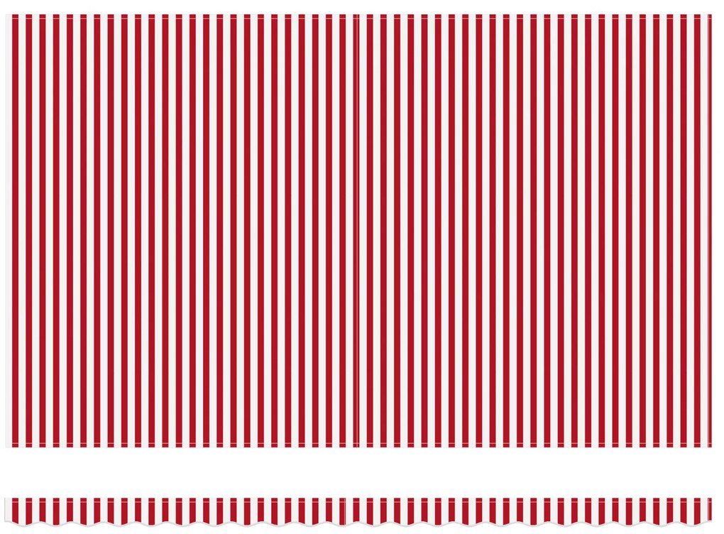 vidaXL Αυτοκόλλητη Ριγέ Τέντα 500x300 cm σε Κόκκινο και Λευκό