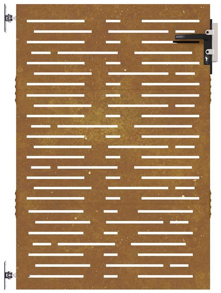 vidaXL Πύλη Κήπου με Τετράγωνο Σχέδιο 85 x 125 εκ. από Ατσάλι Corten