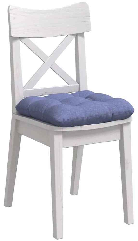 vidaXL Μαξιλάρια καθισμάτων 4 pcs Μπλε τζην 40 x 40 x 12 εκ. ύφασμα