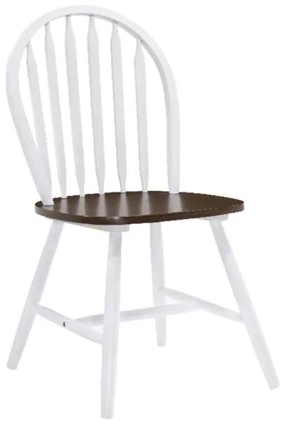 Ε7080,5 SALLY Καρέκλα Άσπρο - Καρυδί Καρυδί/Άσπρο,  Ξύλο, , 4 Τεμάχια