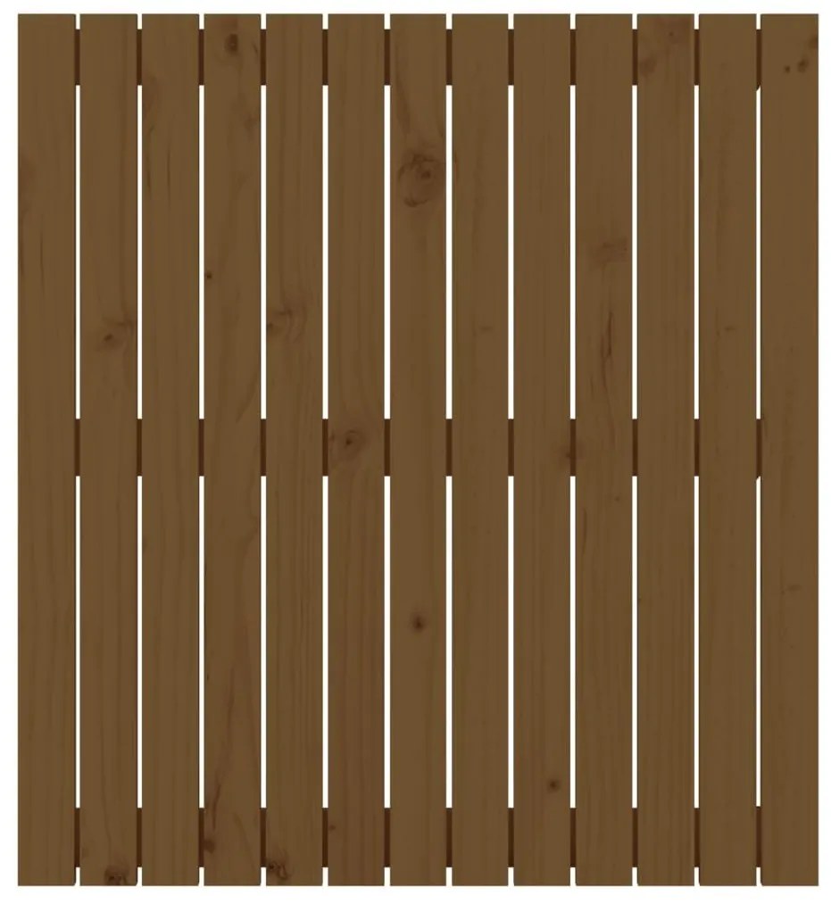 Κεφαλάρι Τοίχου Μελί 82,5x3x90 εκ. από Μασίφ Ξύλο Πεύκου - Καφέ