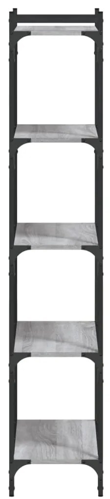 vidaXL Βιβλιοθήκη 5 Επιπέδων Γκρι Sonoma 60x30x154 εκ. Επεξεργ. Ξύλο