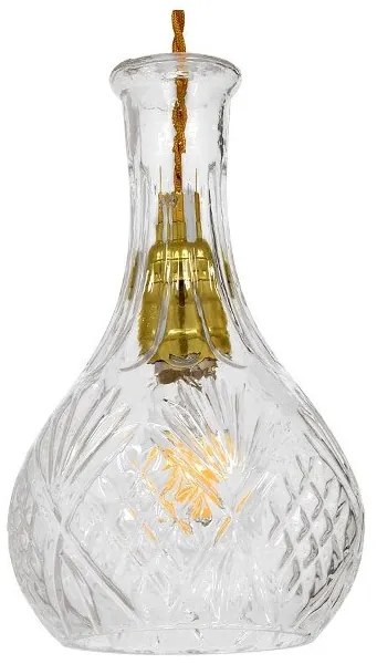 Κρεμαστό Φωτιστικό Οροφής Γυάλινο Διάφανο RUM 01514 Globostar-1514-Διάφανο 01514