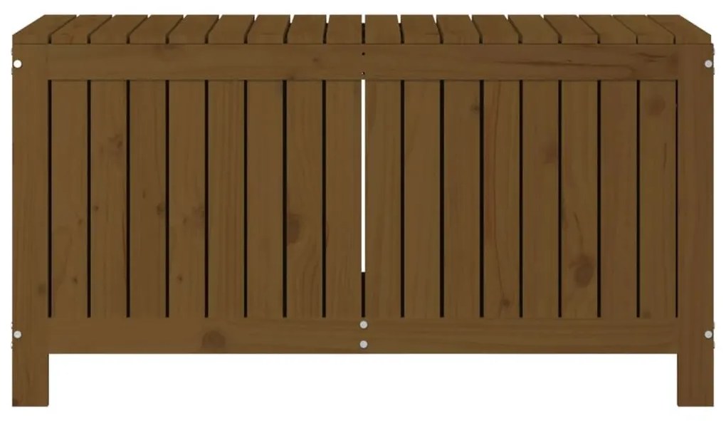 Κουτί Αποθήκευσης Καφέ Μελί 115x49x60 εκ. Μασίφ Ξύλο Πεύκου - Καφέ