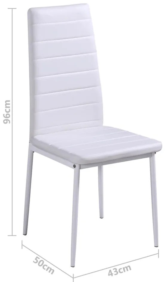 vidaXL Τραπεζαρία 7 τεμαχίων Μαύρο και Λευκό