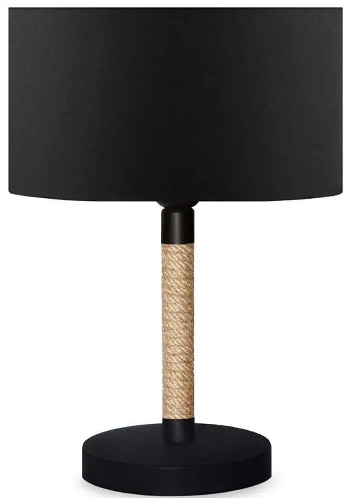 Φωτιστικό Επιτραπέζιο Jean 0123742 24x13x37cm 1xE27 60W Natural-Black Megapap Rope,Fabric