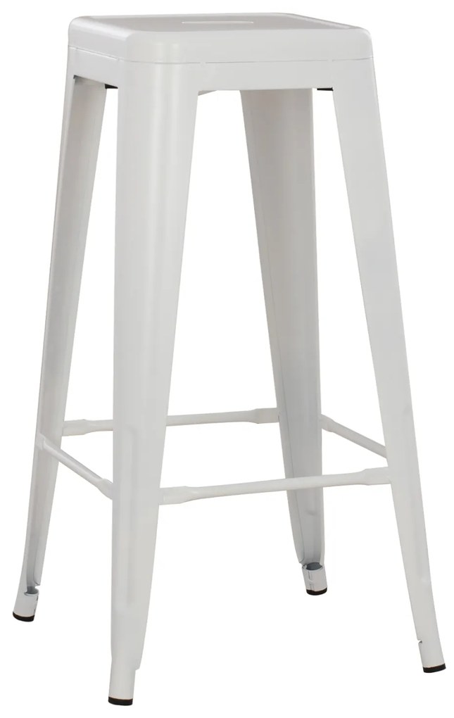 ΣΚΑΜΠΟ ΜΠΑΡ ΜΕΤΑΛΛΙΚΟ MELITA-PRO HM8642.41 ΣΕ ΛΕΥΚΟ ΜΑΤ 43x43x78Υεκ. (1 Τεμμάχια)