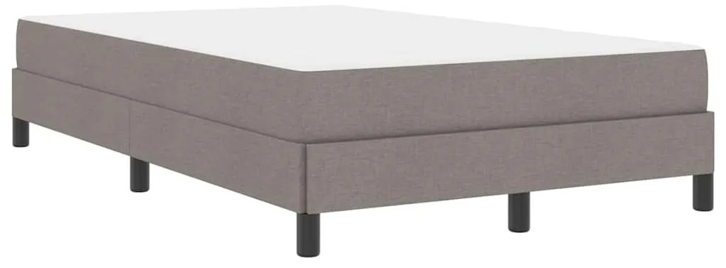 vidaXL Κρεβάτι με ελατήρια με στρώμα Taupe 120 x 190 cm ύφασμα