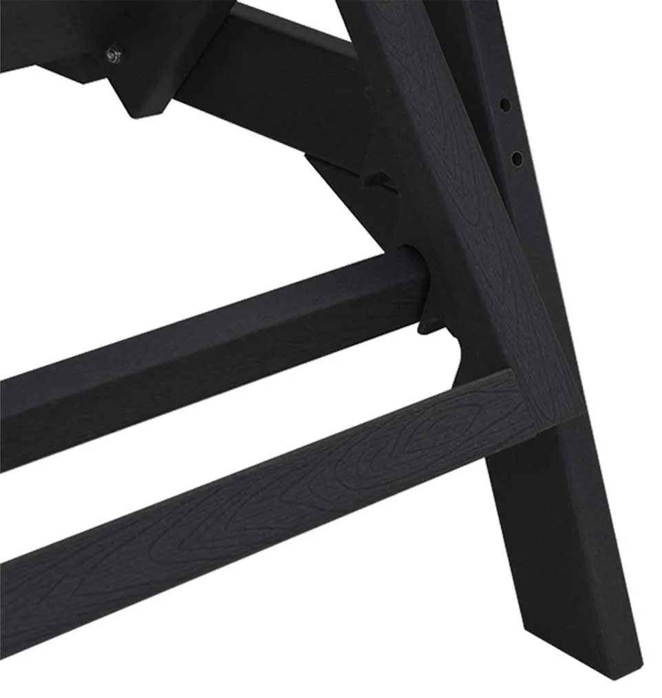 vidaXL Ξαπλώστρα 3 pcs Μαύρο Πολυαιθυλένιο