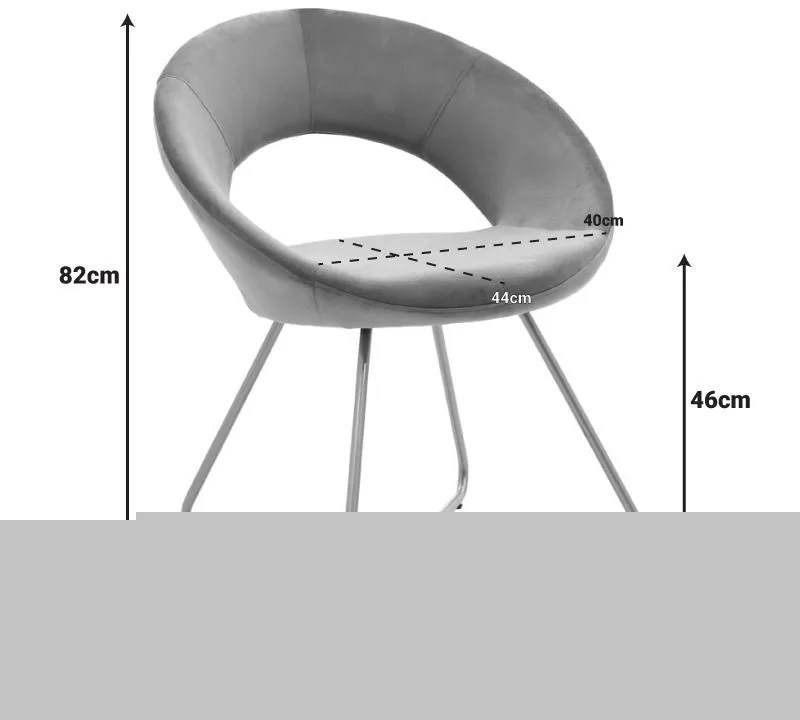 Καρέκλα Valentina λευκό μπουκλέ-χρυσό πόδι 65x60x82εκ 65x60x82 εκ.
