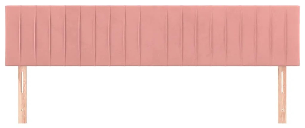 vidaXL Κεφαλάρια Κρεβατιού 2 τεμ. Ροζ 80 x 5 x 78/88 εκ. Βελούδινο