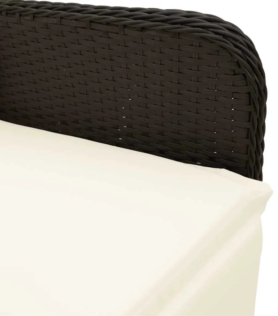 vidaXL Σετ Επίπλων Bistro Κήπου 5 τεμ Μαύρο Συνθετ. Ρατάν με Μαξιλάρια