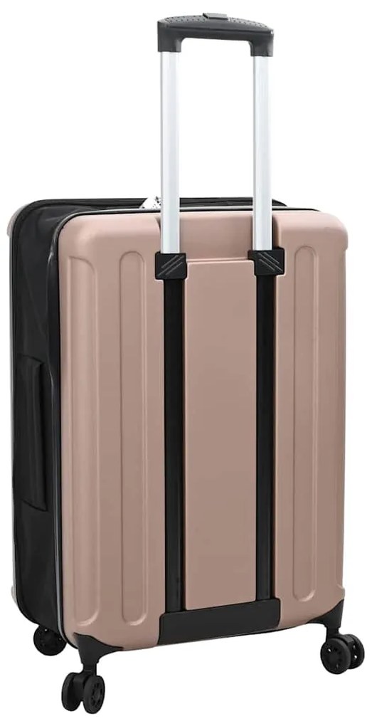 vidaXL Βαλίτσα με κλειδαριά ροζ χρυσό 43 x 27 x 66 εκ. ΑΒΣ Πλαστικό