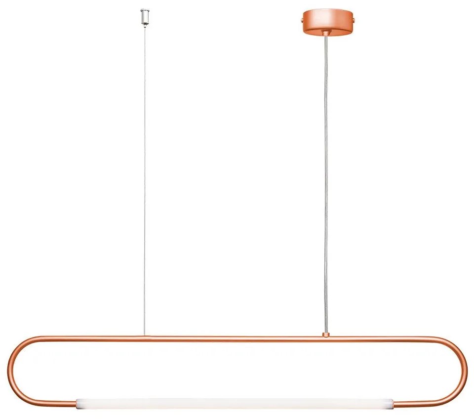 Φωτιστικό Οροφής - Ράγα 01368 7W LED 3000K 560Lm 95x15cm Copper Luma