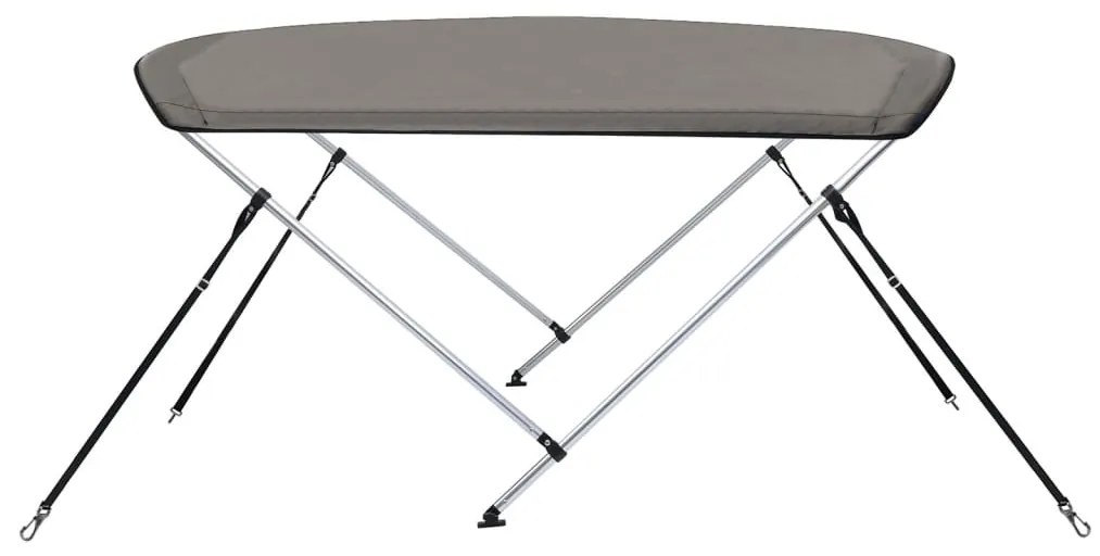 vidaXL Τέντα Σκάφους με 2 Αψίδες Γκρι 150x120x110 εκ.