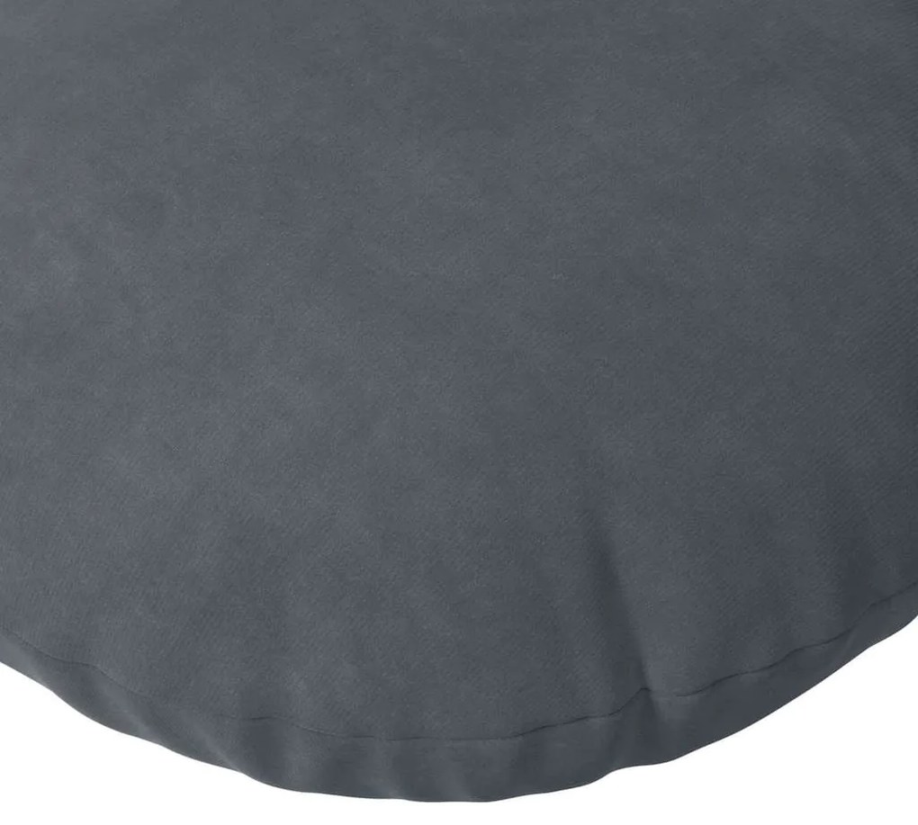 vidaXL Μαξιλάρια καθισμάτων 2 pcs Σκούρο Γκρι Ø 40 x 13 εκ. Βελούδο