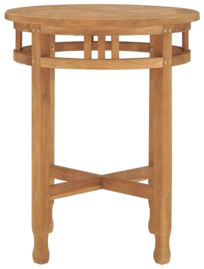 vidaXL Τραπέζι Bistro Ø 60 x 75,5 εκ. από Μασίφ Ξύλο Teak