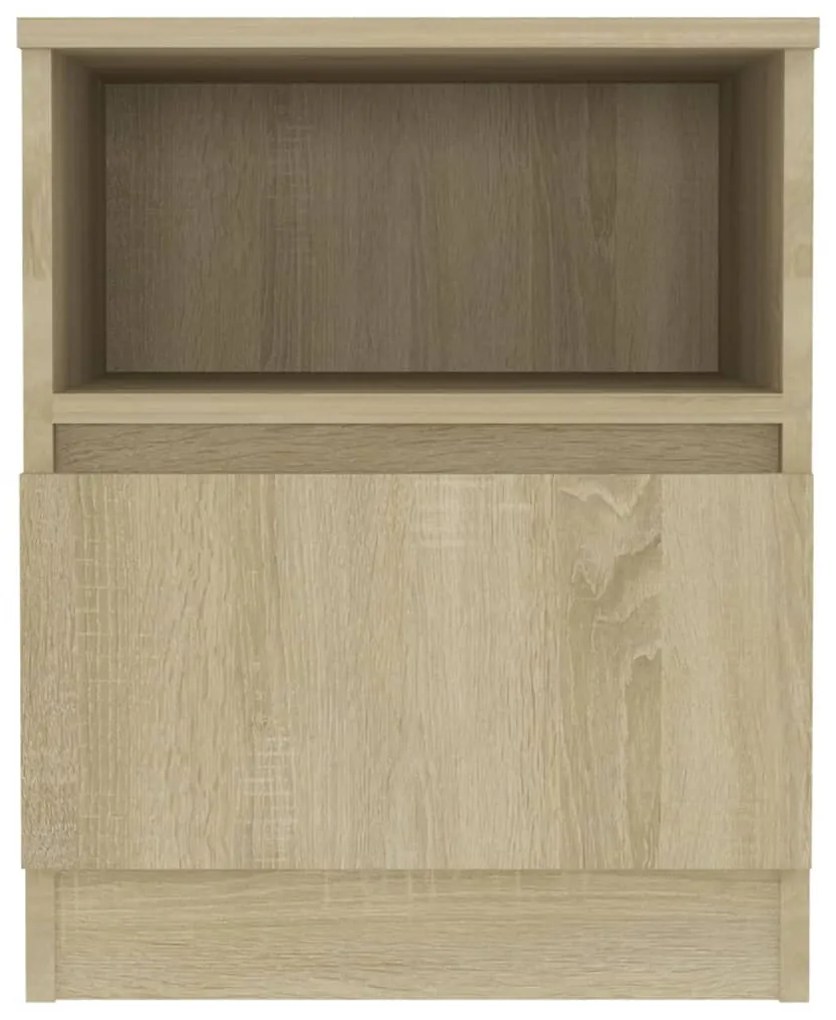 vidaXL Κομοδίνα 2 τεμ. Sonoma Δρυς 40 x 40 x 50 εκ. από Επεξ. Ξύλο