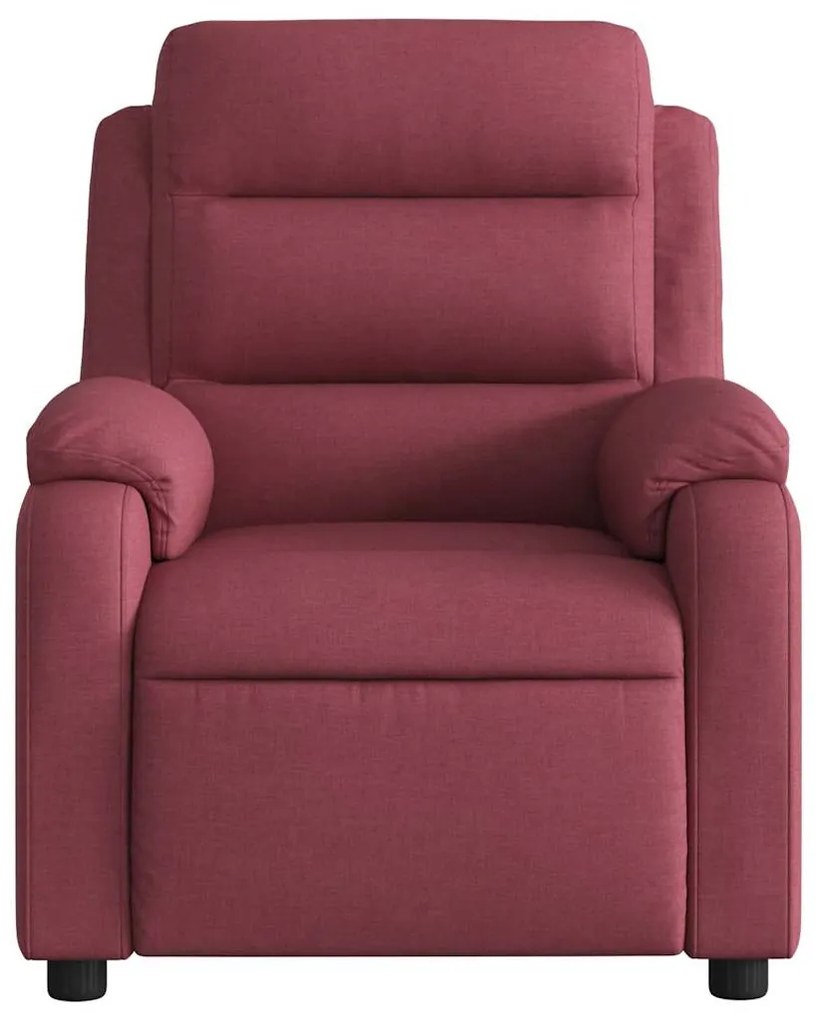 vidaXL Πολυθρόνα Μασάζ Ανακλινόμενη Μπορντό Υφασμάτινη