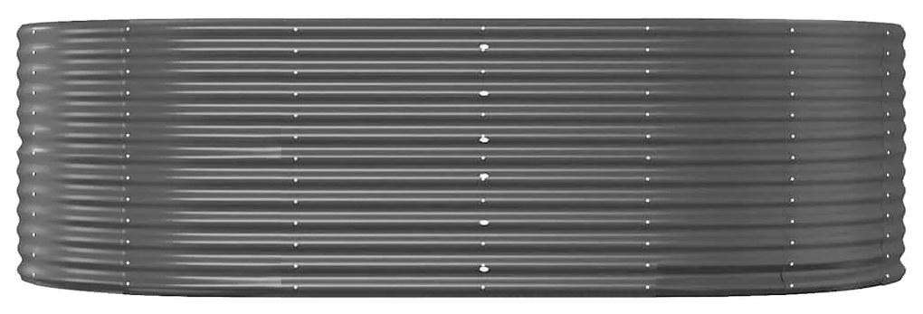 vidaXL Υπερυψωμένο Ζαρντινιέρα Κήπου Ανθρακί 212 x 140 x 68 εκ. από Γαλβανισμένο Ατσάλι